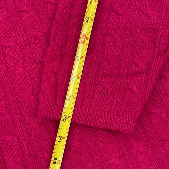 Vintage Express Tricot Sweater Sz Small Pink Wool Angora Cable Knit Crewneck 90s - Picture 7 of 13